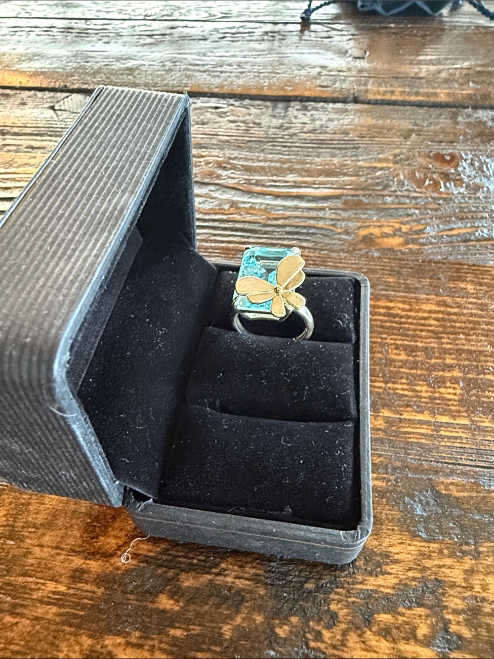 Tiffany & Co. Blue Topaz Love Bug Ring - Picture 3 of 3